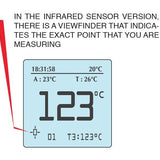 Lufttrycksmätare + IR-Temperatur + Tidtagarur HIPREMA 4