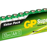 GP Super Alkaline AA-batteries, 15A/LR6, 12-pac