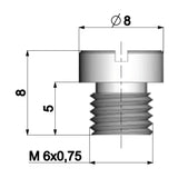 Munstycken 140-158 6mm, för Dellorto